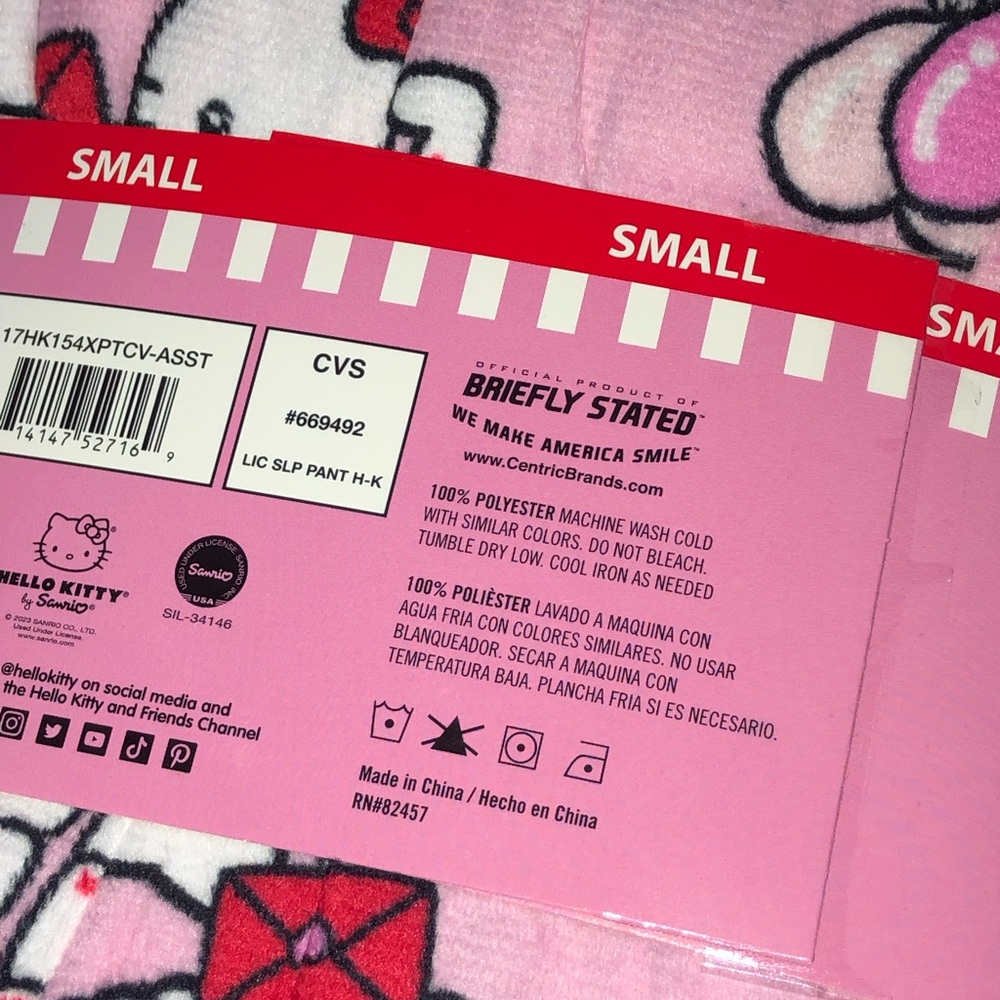 ✨NWT✨LAST ONE!! ‼️ Hello Kitty Sanrio CVS Sleep Pajama Pants 2023 Valentines - Picture 6 of 8